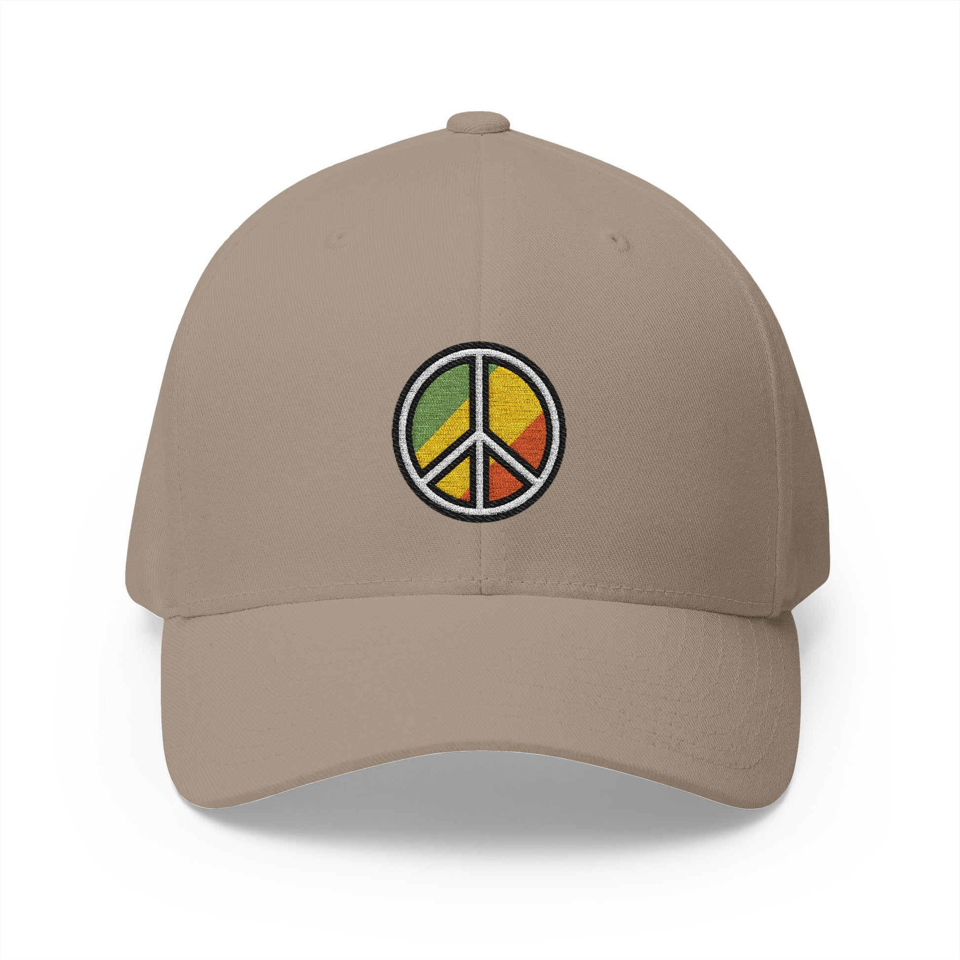 Peace Symbol Emoji Khaki Cap – Premium by Capmoji