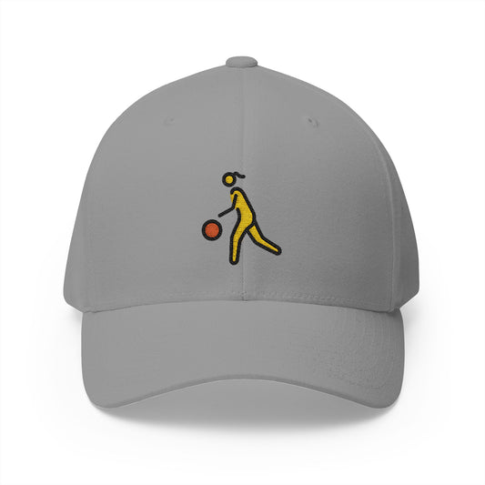 Woman Bouncing Ball Emoji Grey Cap – Premium by Capmoji
