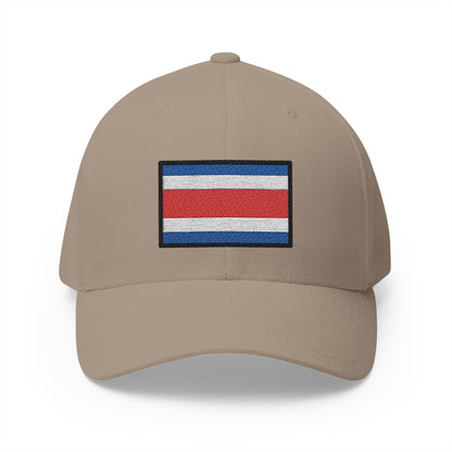Flag: Costa Rica Emoji Khaki Cap – Premium by Capmoji
