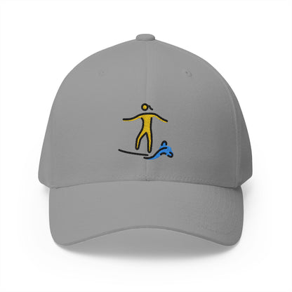 Woman Surfing Emoji Grey Cap – Premium by Capmoji