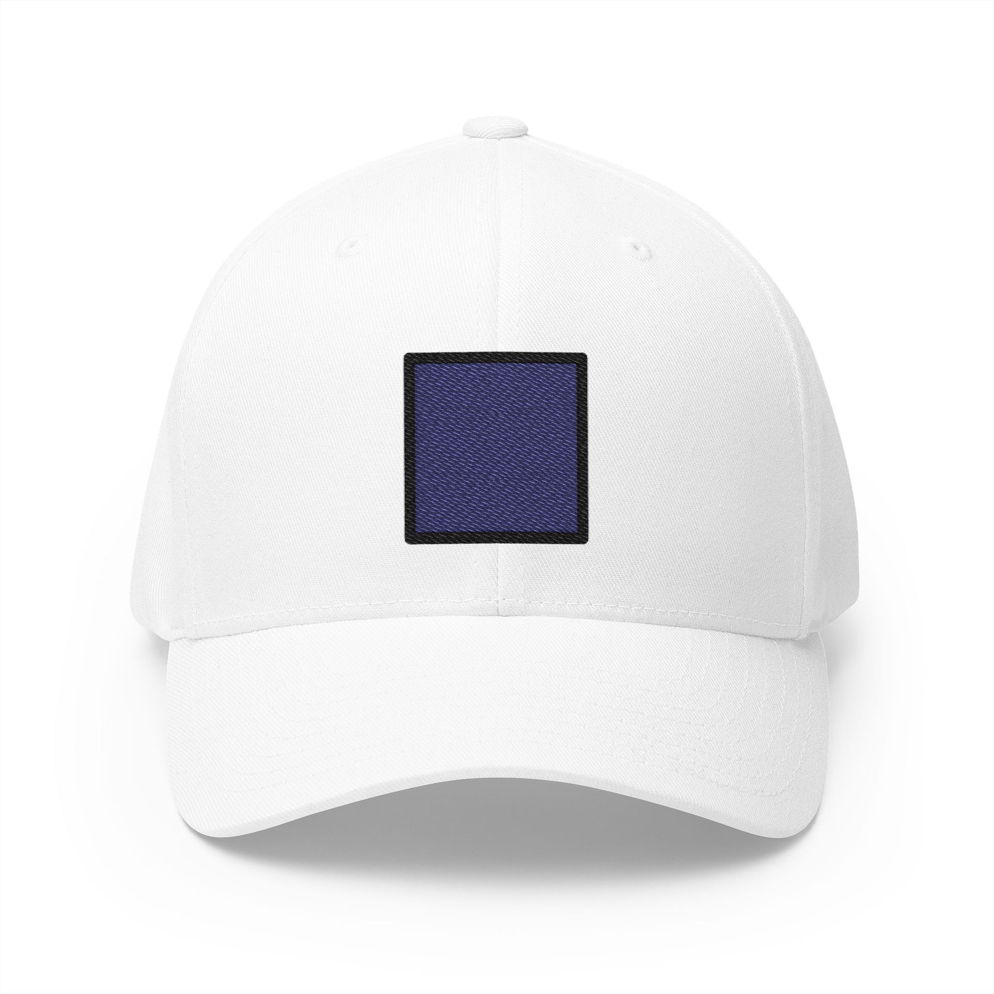 Black Medium-Small Square Emoji White Cap – Premium by Capmoji