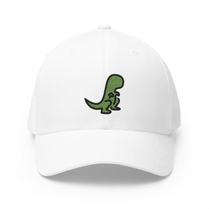 T-Rex Emoji White Cap – Premium by Capmoji