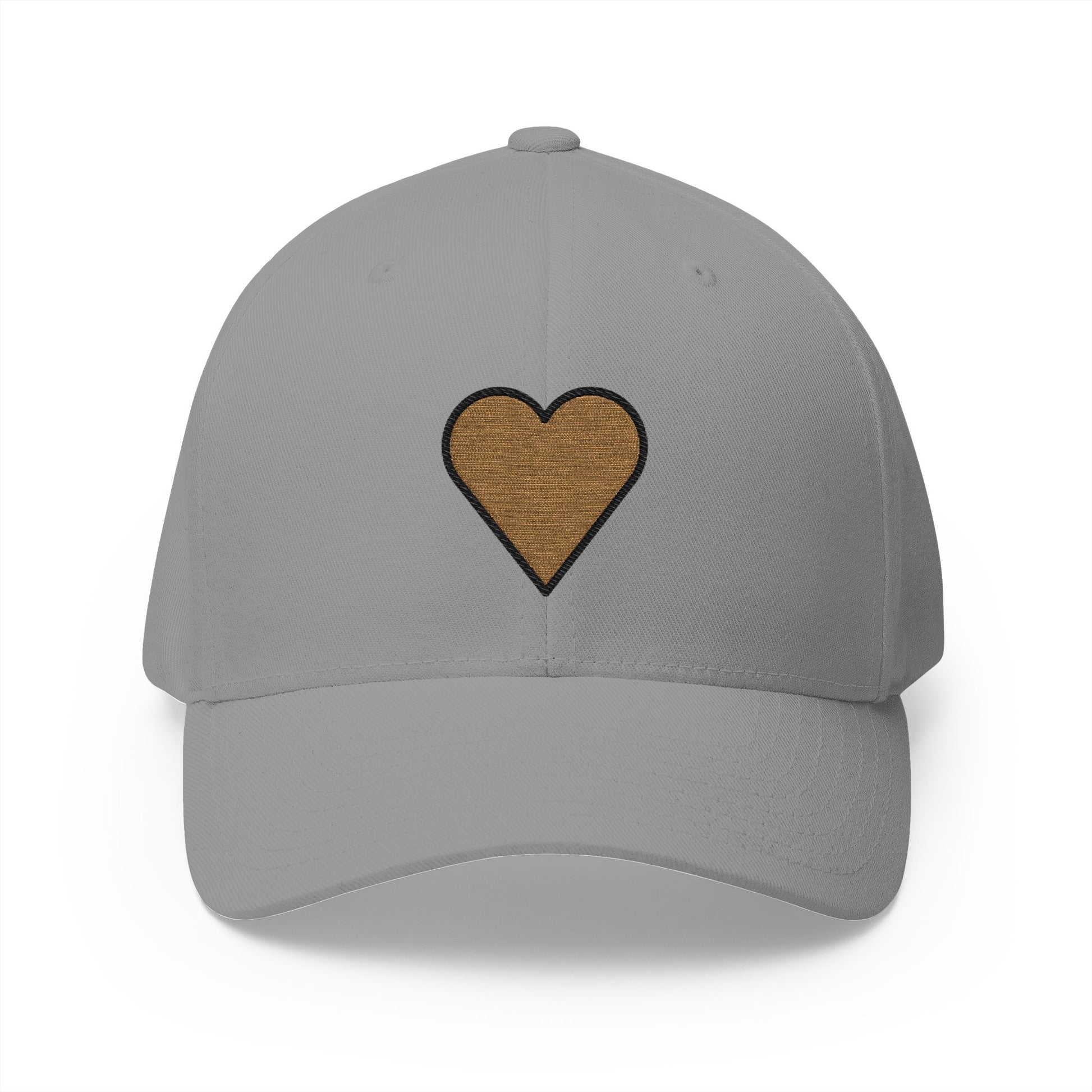 Brown Heart Emoji Grey Cap – Premium by Capmoji