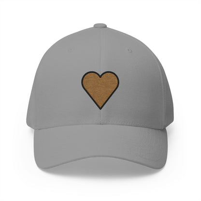 Brown Heart Emoji Grey Cap – Premium by Capmoji