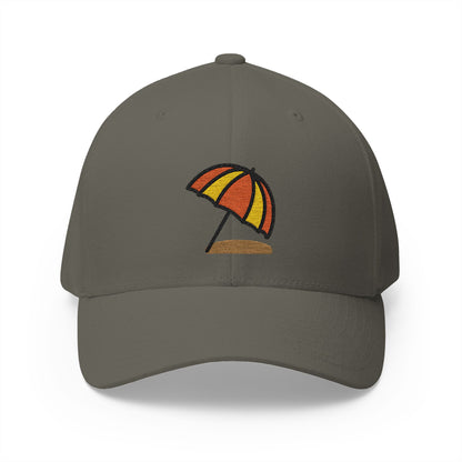 Umbrella On Ground Emoji Olive Cap – Premium by Capmoji