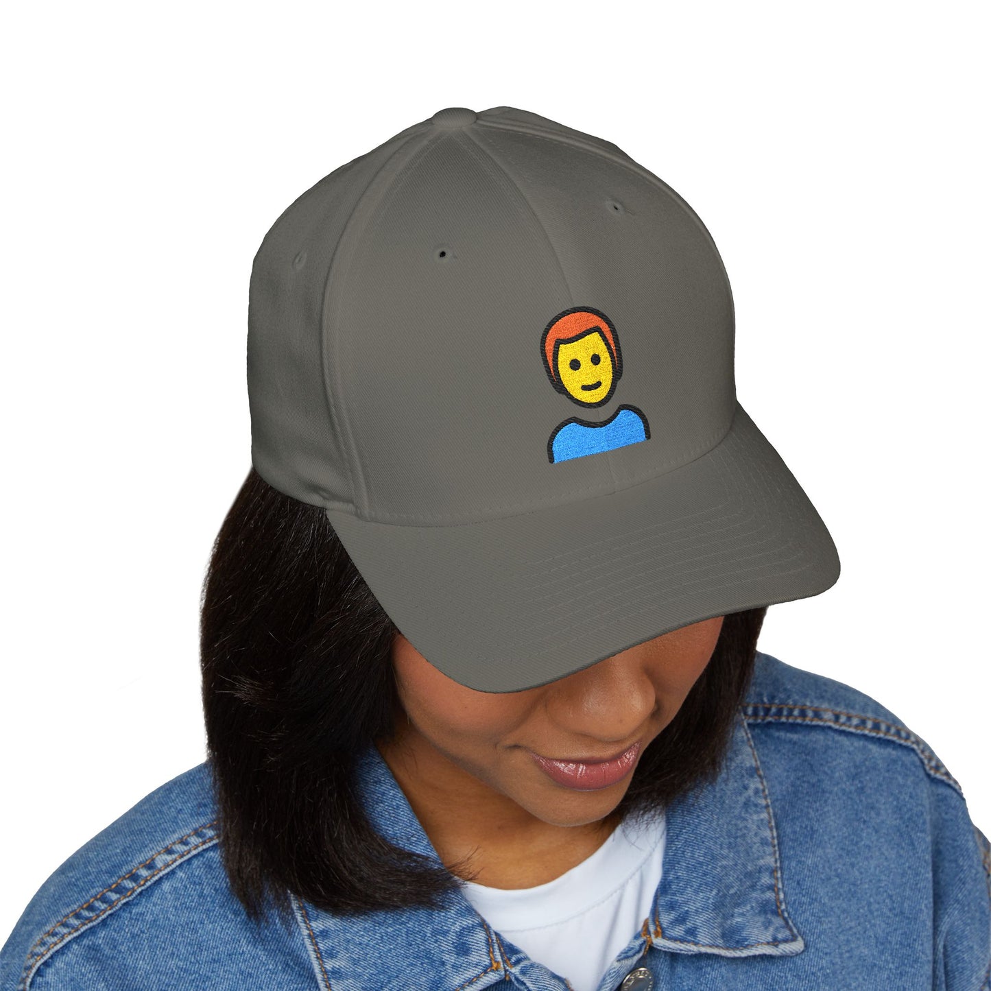 Man: Red Hair Emoji Cap – Premium by Capmoji