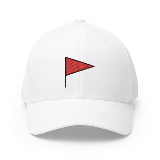 Triangular Flag Emoji White Cap – Premium by Capmoji