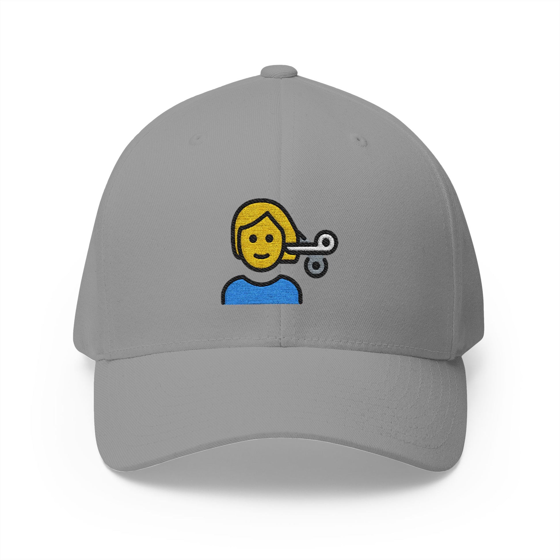 Person Getting Haircut Emoji Grey Cap – Premium by Capmoji