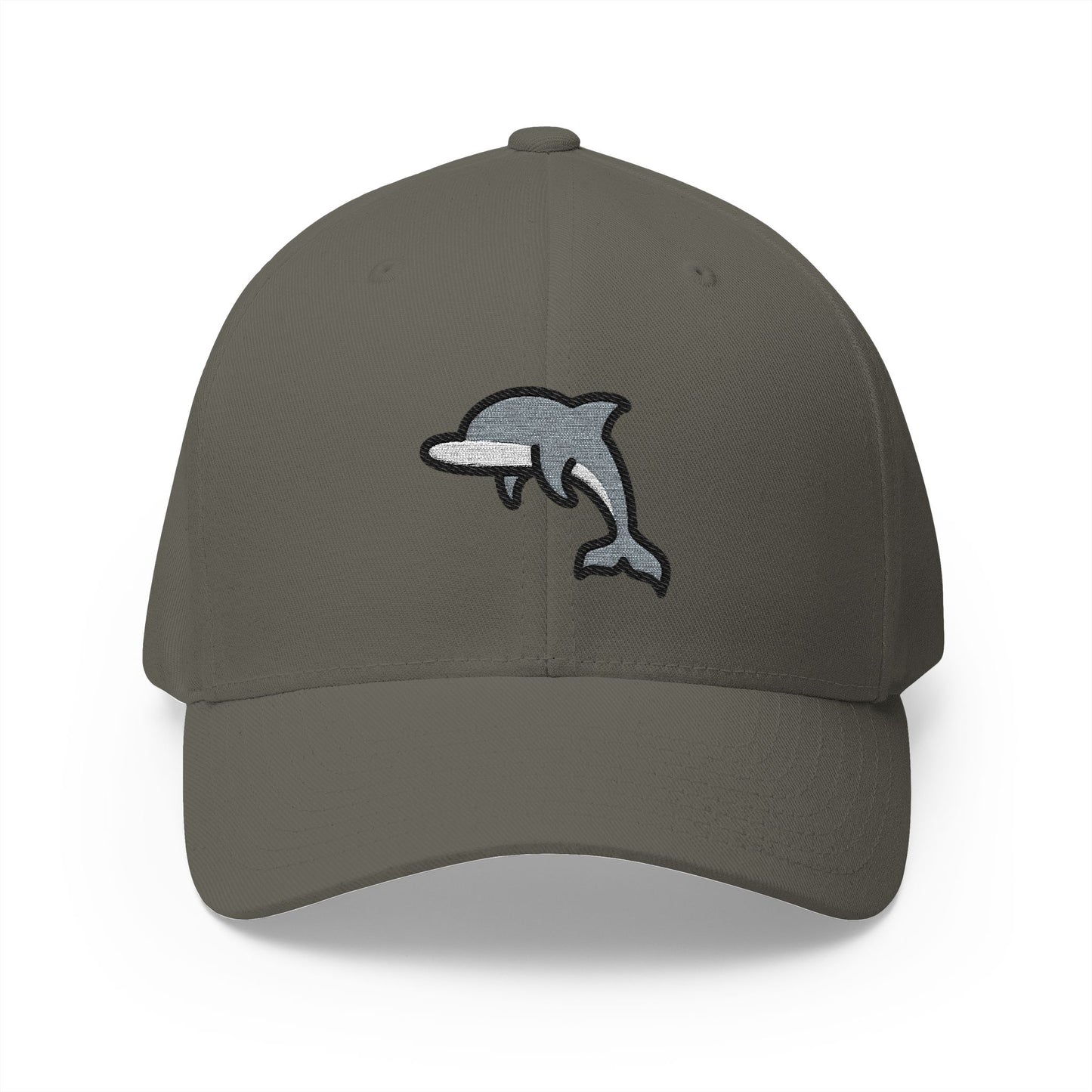 Dolphin Emoji Olive Cap – Premium by Capmoji