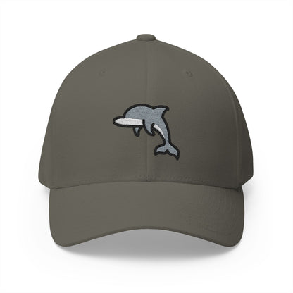 Dolphin Emoji Olive Cap – Premium by Capmoji