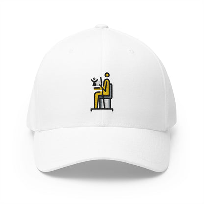 Statue Of Zeus At Olympia Emoji White Cap – Premium by Capmoji