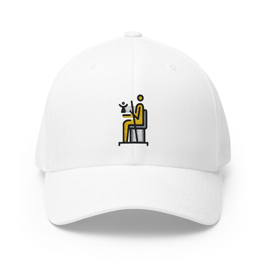 Statue Of Zeus At Olympia Emoji White Cap – Premium by Capmoji