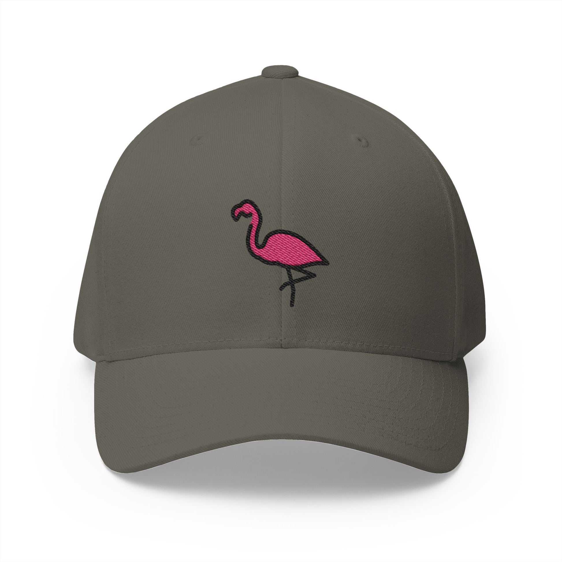 Flamingo Emoji Olive Cap – Premium by Capmoji
