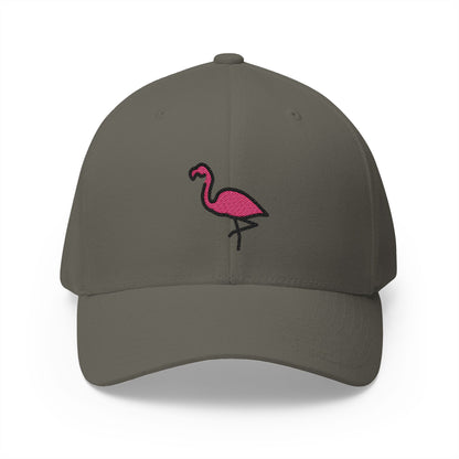 Flamingo Emoji Olive Cap – Premium by Capmoji