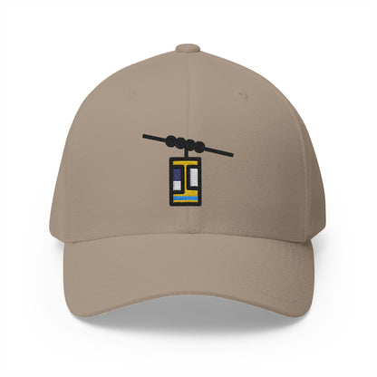 Aerial Tramway Emoji Khaki Cap – Premium by Capmoji