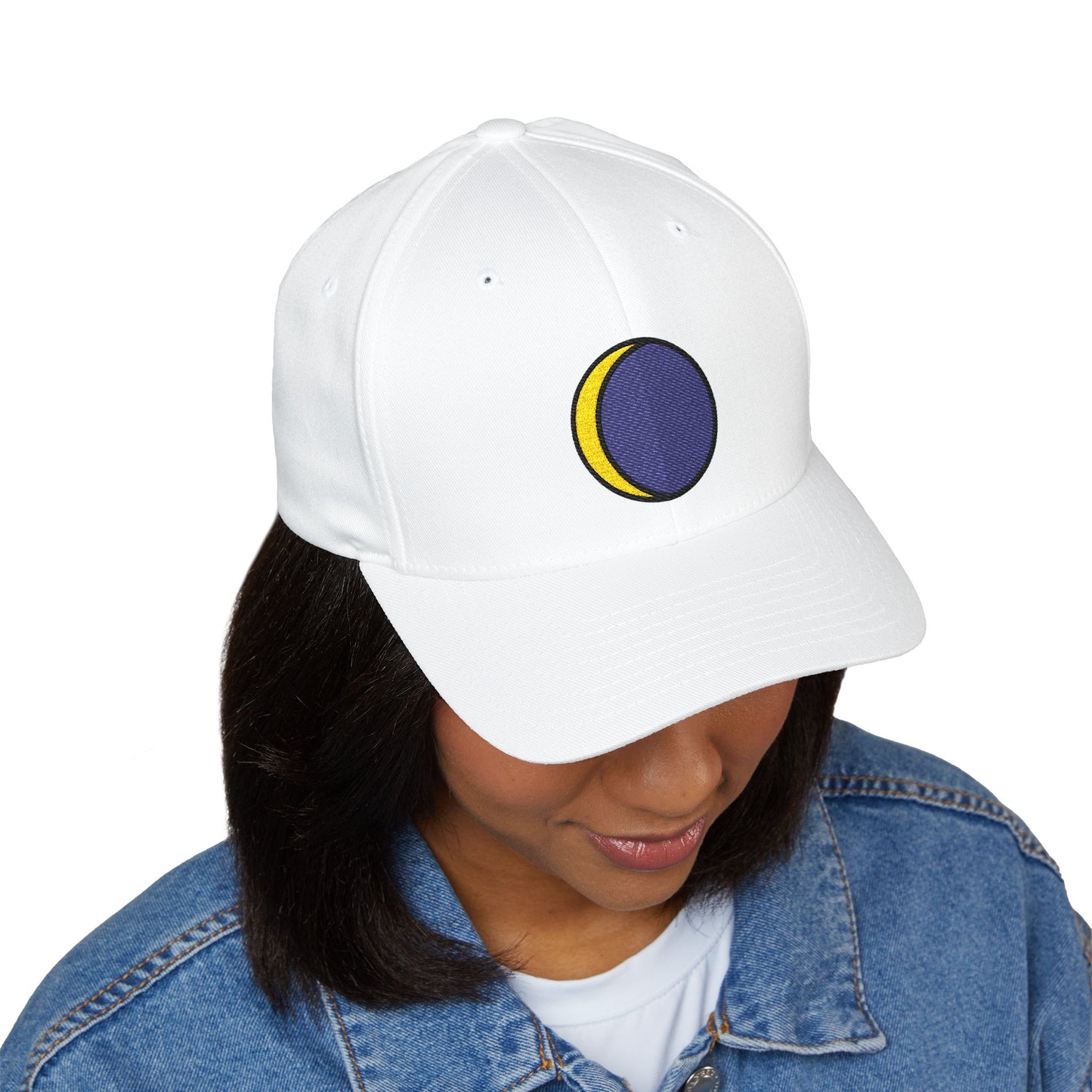 Waning Crescent Moon Emoji Cap – Premium by Capmoji