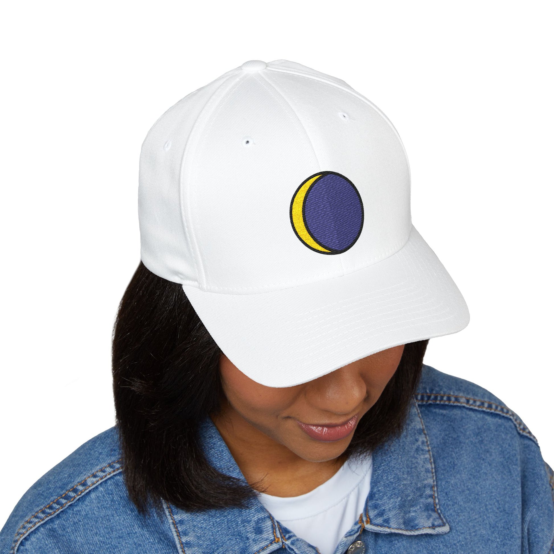 Waning Crescent Moon Emoji Cap – Premium by Capmoji