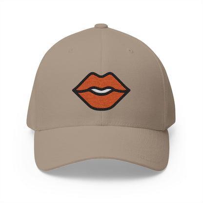 Mouth Emoji Khaki Cap – Premium by Capmoji