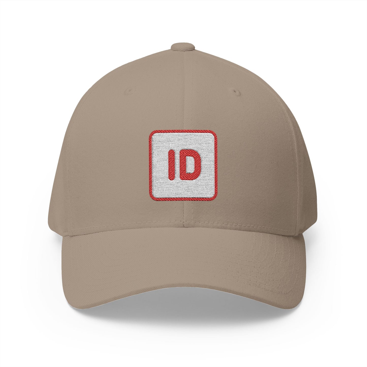 Id Button Emoji Khaki Cap – Premium by Capmoji
