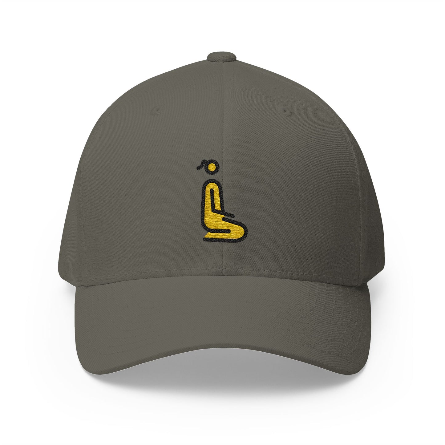 Woman Kneeling: Facing Right Emoji Olive Cap – Premium by Capmoji