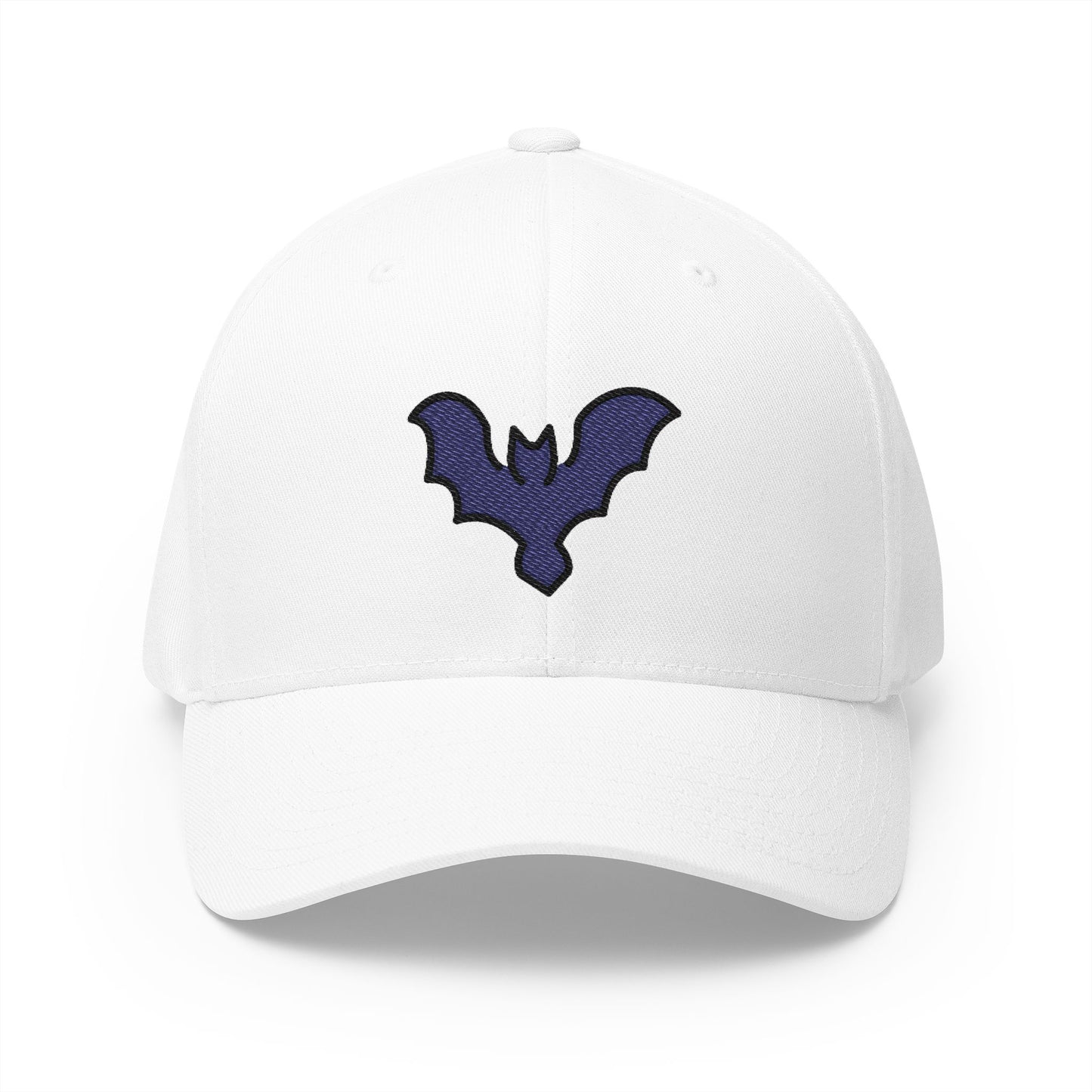 Bat Emoji White Cap – Premium by Capmoji