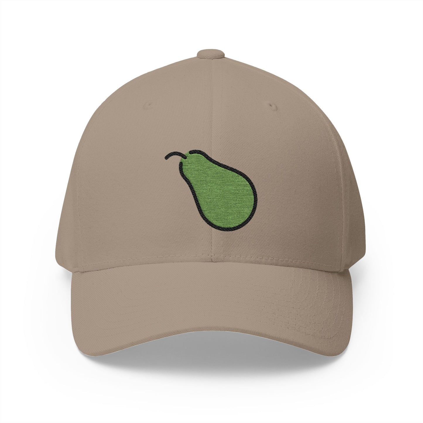 Pear Emoji Khaki Cap – Premium by Capmoji