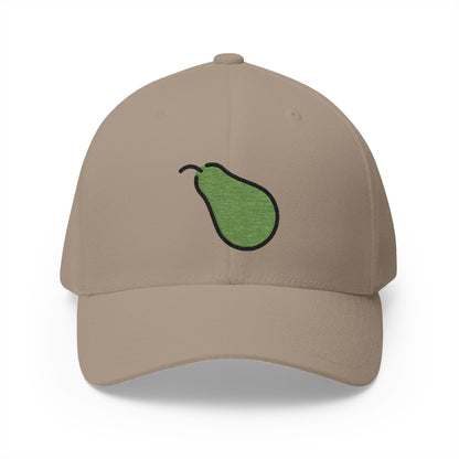 Pear Emoji Khaki Cap – Premium by Capmoji
