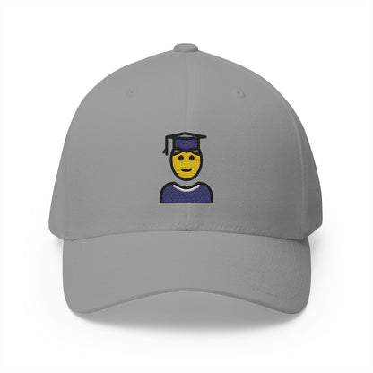 Man Student Emoji Grey Cap – Premium by Capmoji
