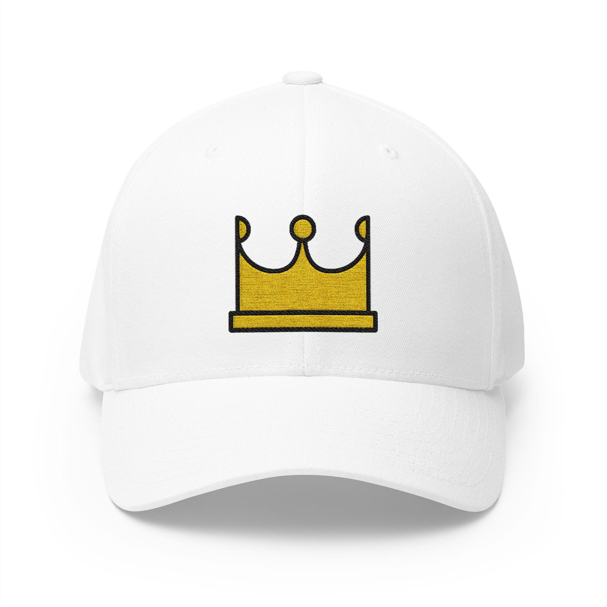Crown Emoji White Cap – Premium by Capmoji