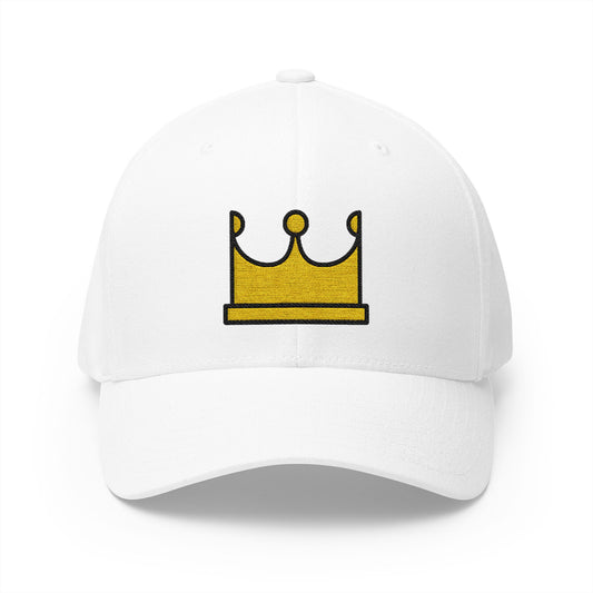 Crown Emoji White Cap – Premium by Capmoji