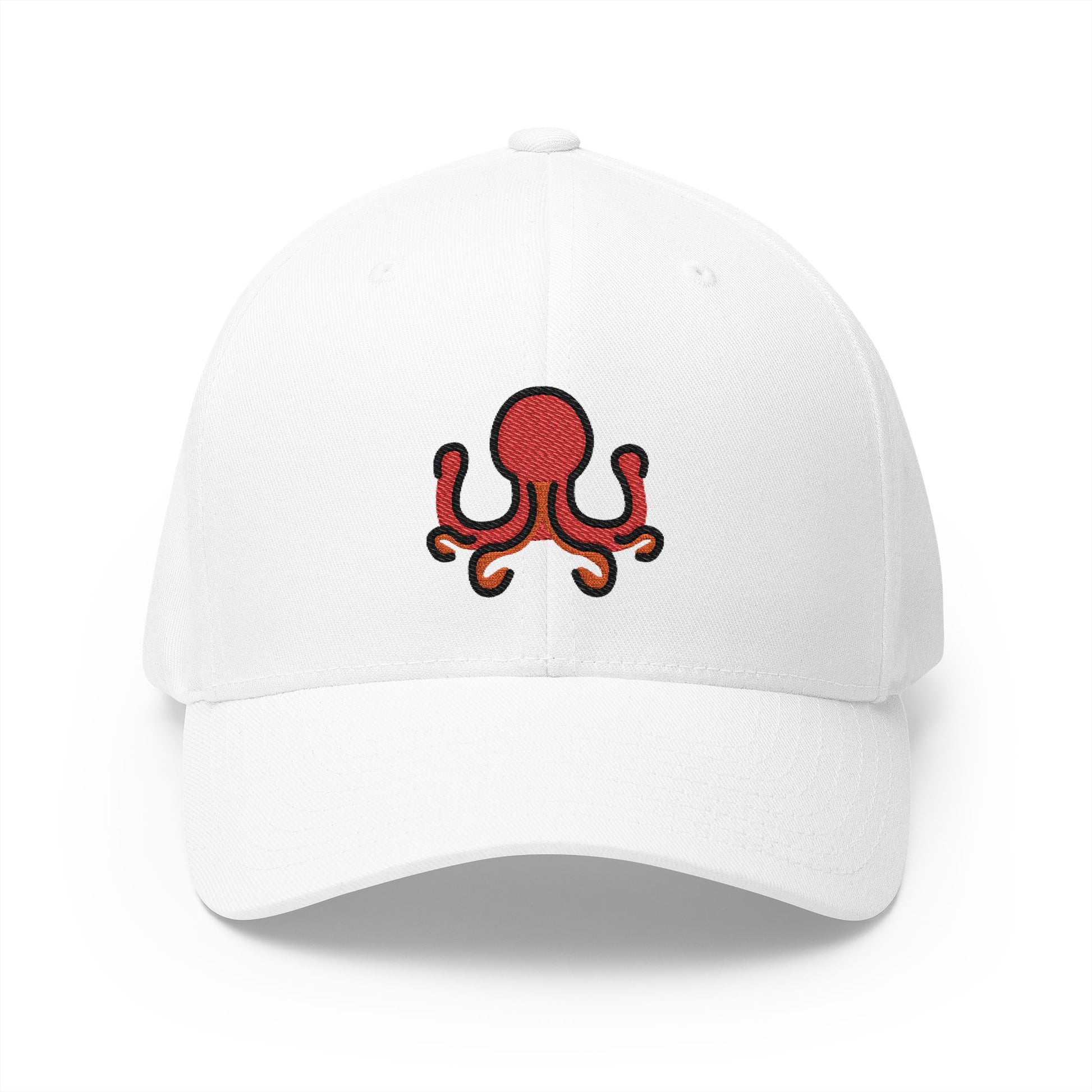 Octopus Emoji White Cap – Premium by Capmoji