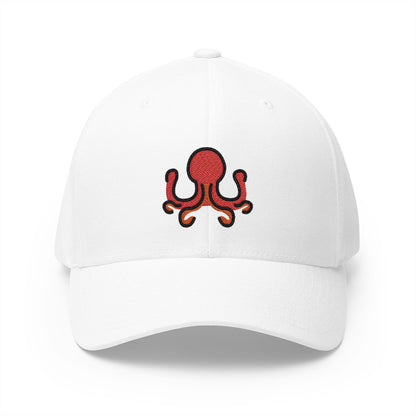 Octopus Emoji White Cap – Premium by Capmoji