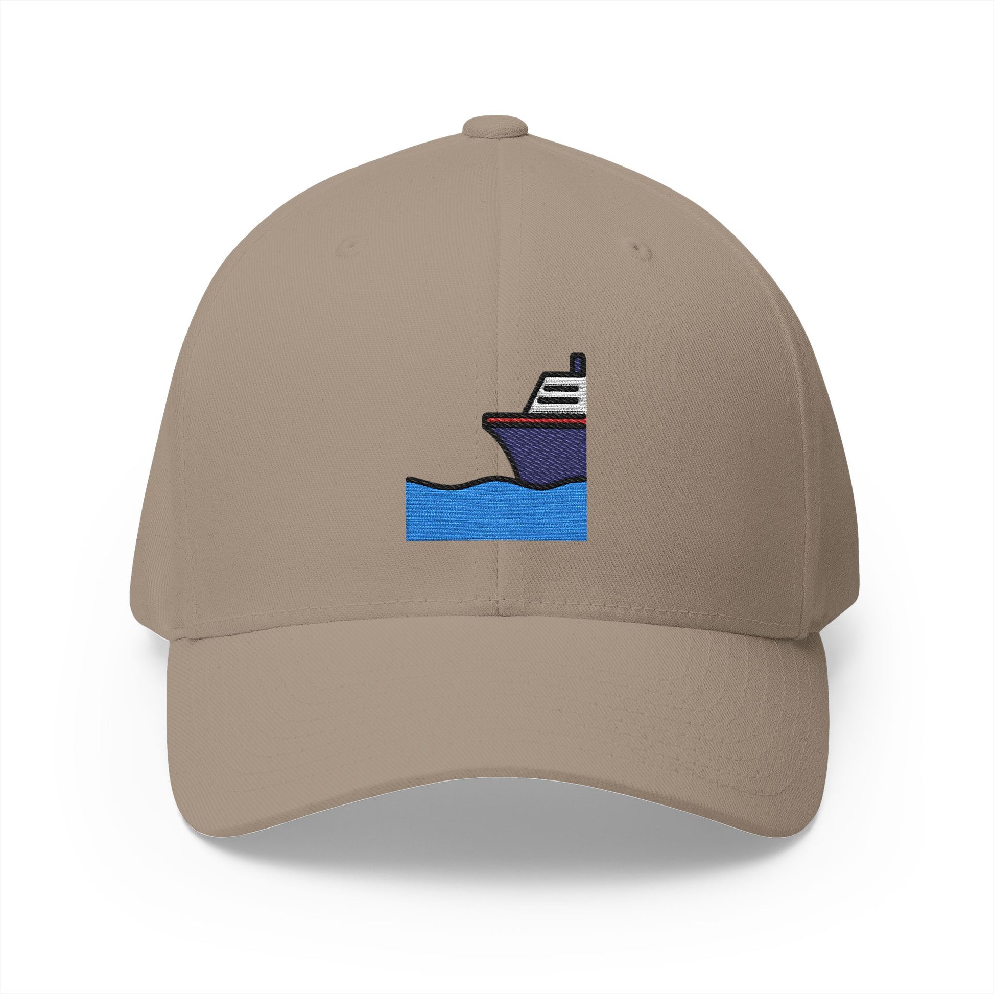 Ship Emoji Khaki Cap – Premium by Capmoji