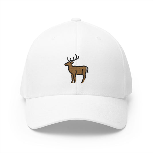 Deer Emoji White Cap – Premium by Capmoji