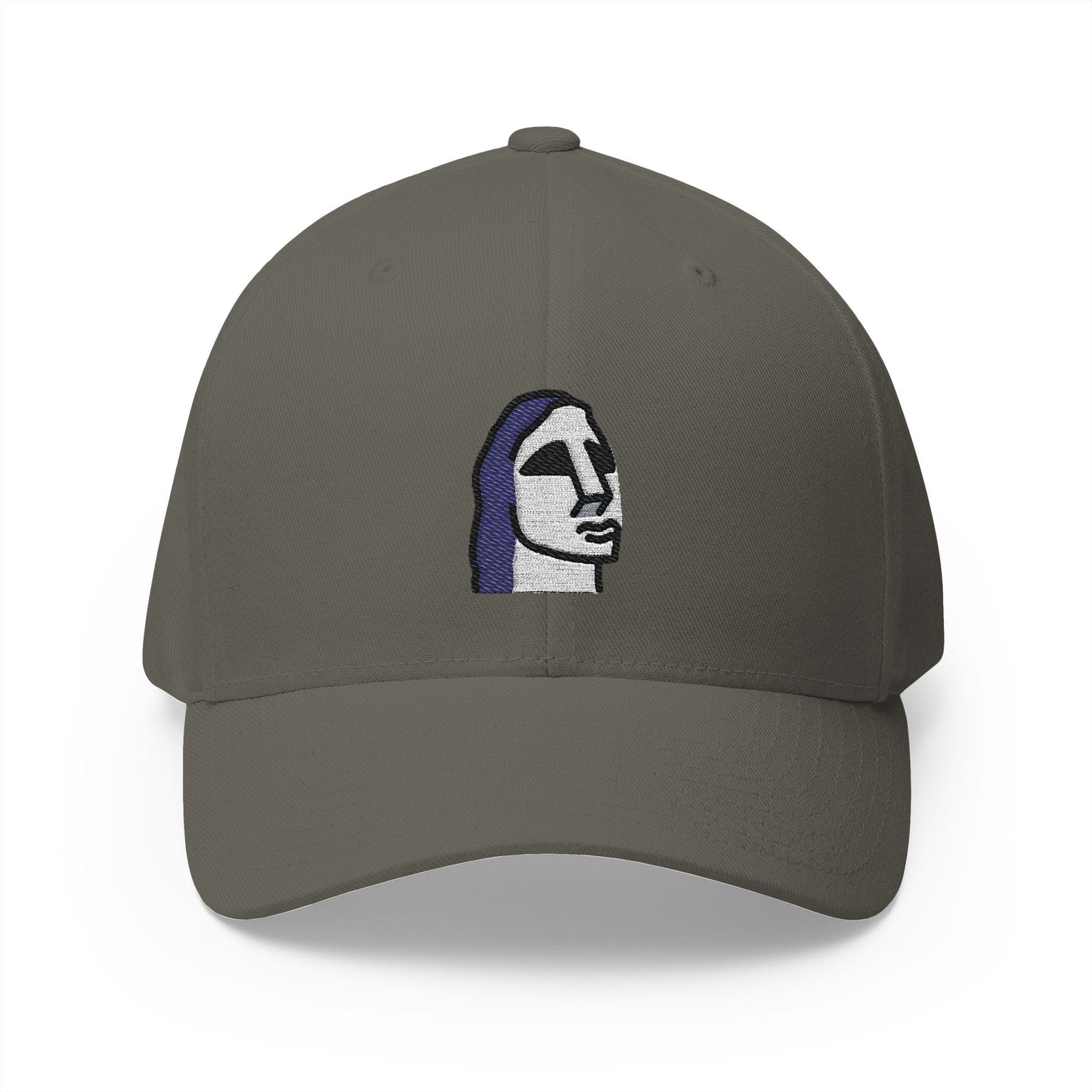 Moai Emoji Olive Cap – Premium by Capmoji
