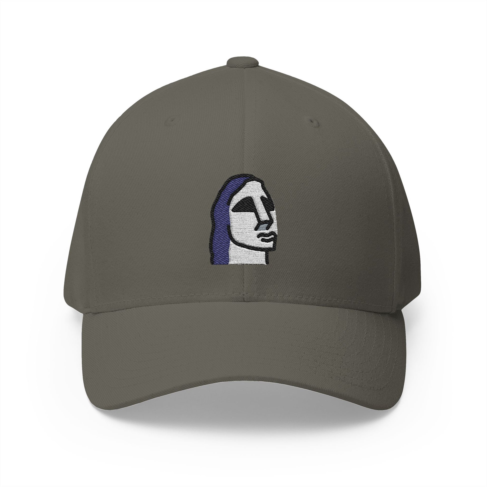 Moai Emoji Olive Cap – Premium by Capmoji