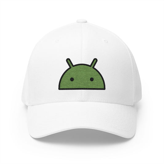 Android Emoji White Cap – Premium by Capmoji