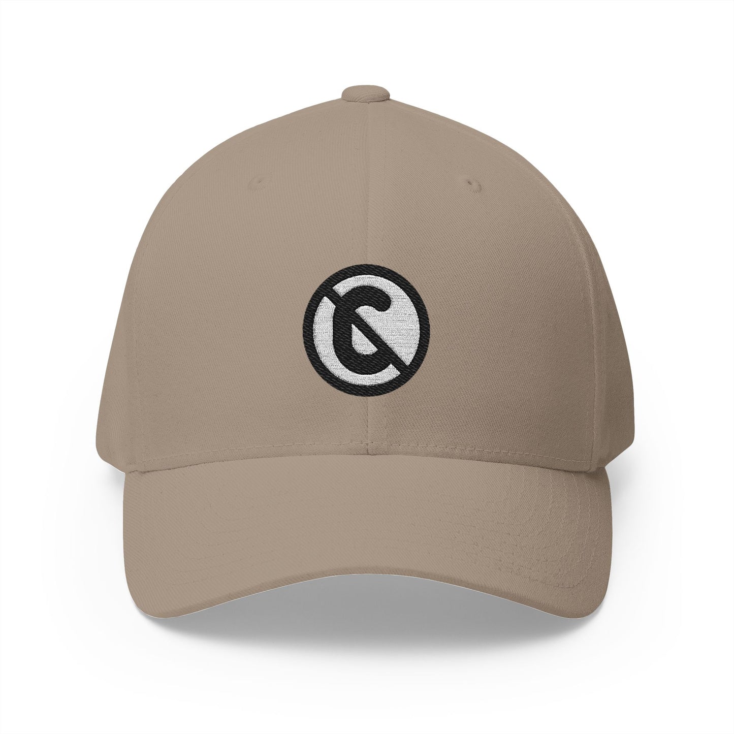 Circled C With Overlaid Backslash Emoji Khaki Cap – Premium by Capmoji