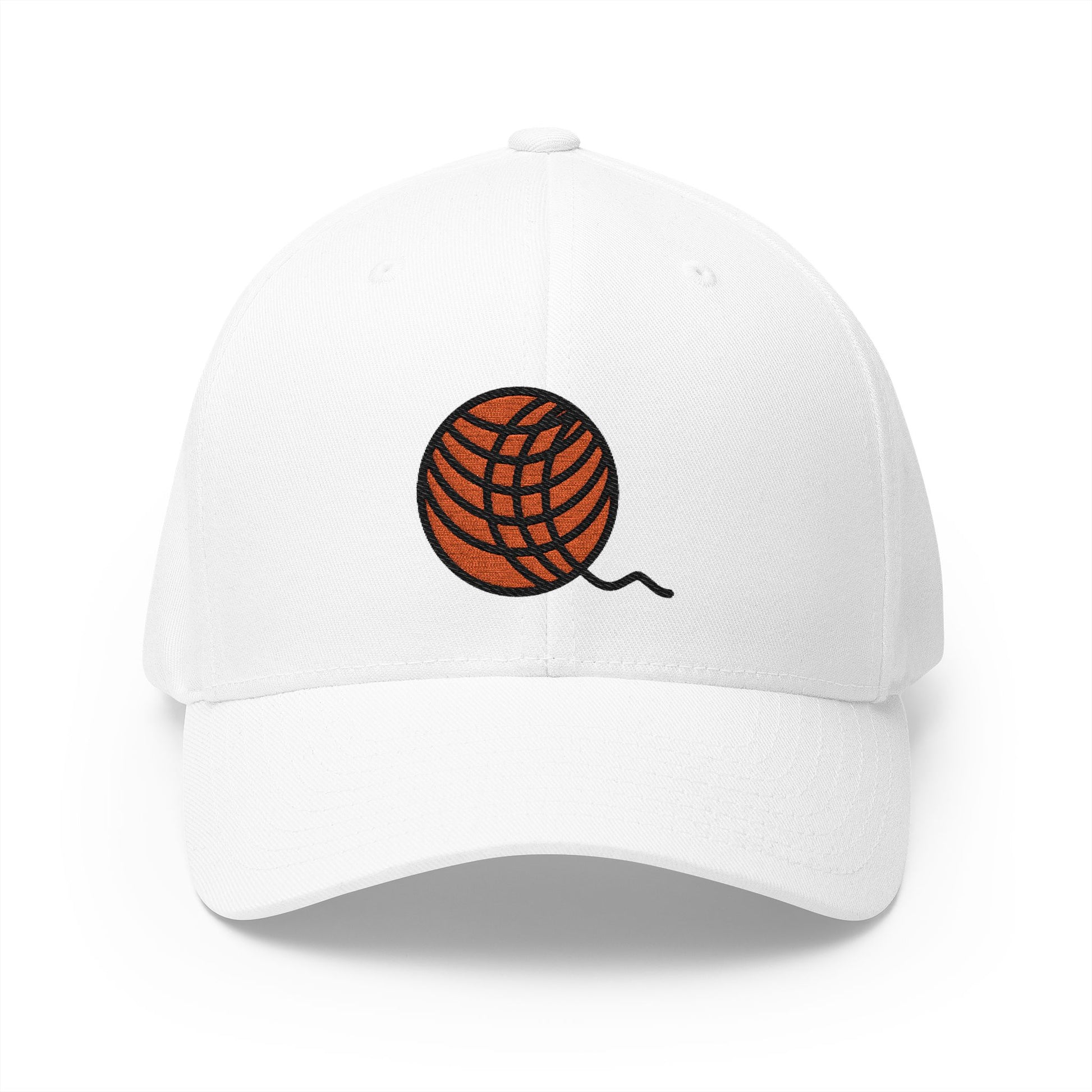Yarn Emoji White Cap – Premium by Capmoji