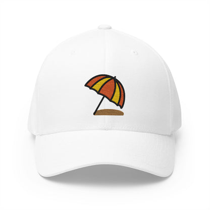 Umbrella On Ground Emoji White Cap – Premium by Capmoji