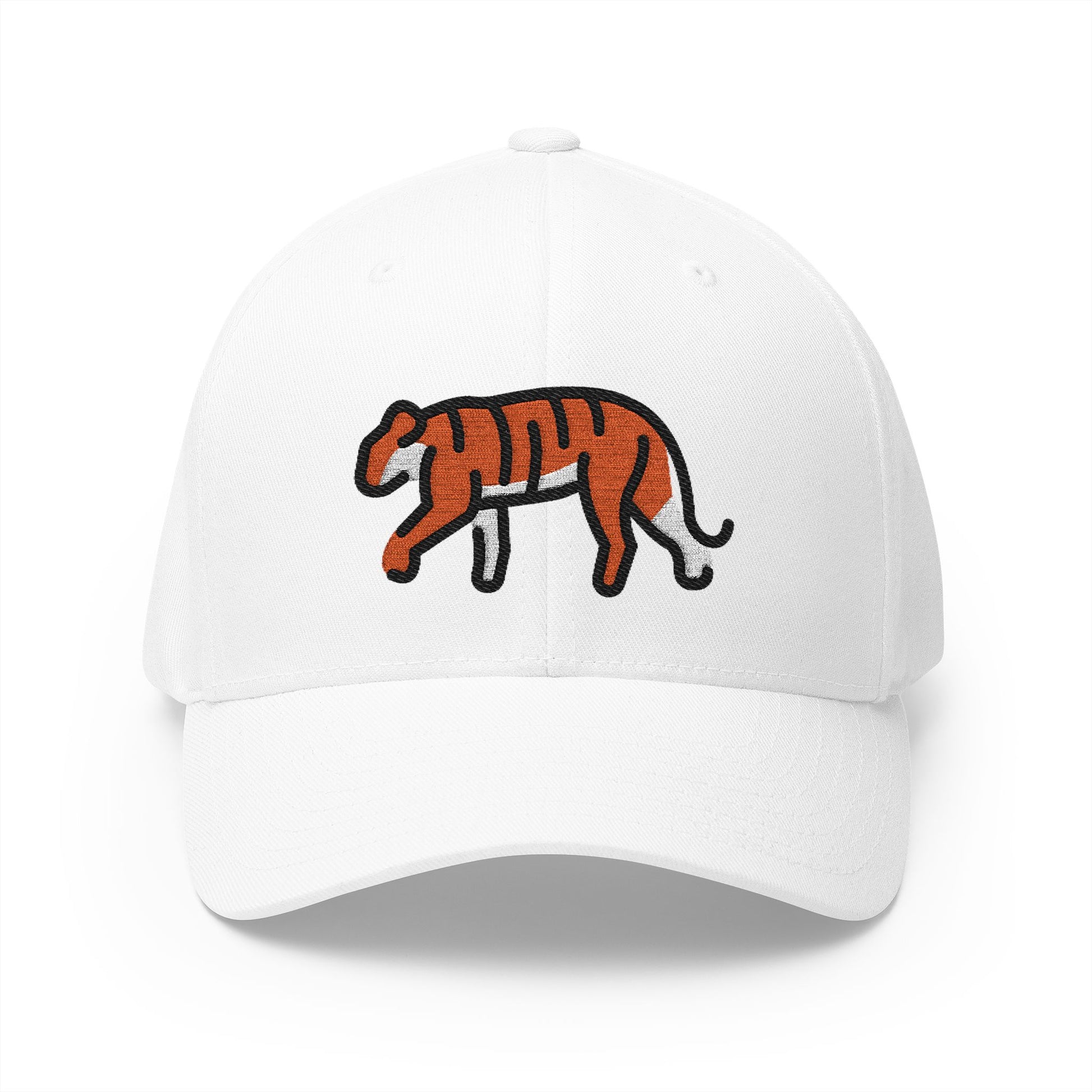 Tiger Emoji White Cap – Premium by Capmoji