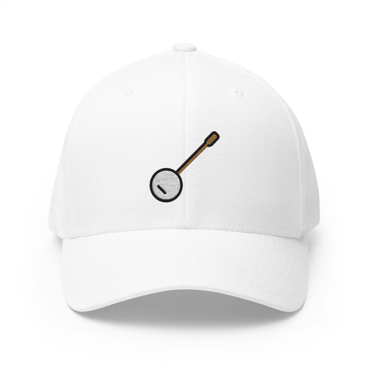 Banjo Emoji White Cap – Premium by Capmoji