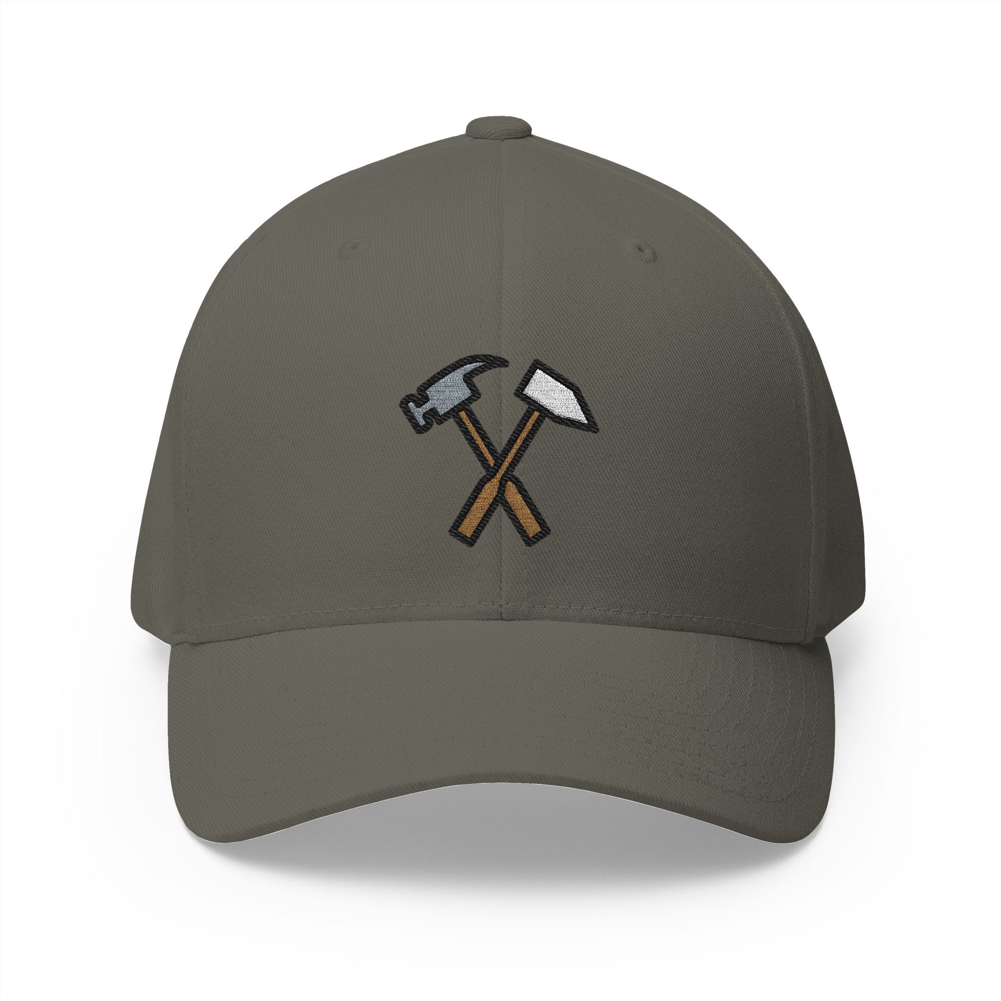 Hammer And Pick Emoji Olive Cap – Premium by Capmoji