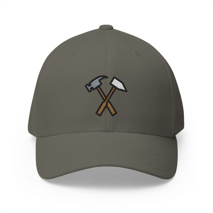 Hammer And Pick Emoji Olive Cap – Premium by Capmoji