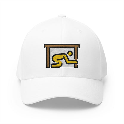 Drop Cover Hold Emoji White Cap – Premium by Capmoji