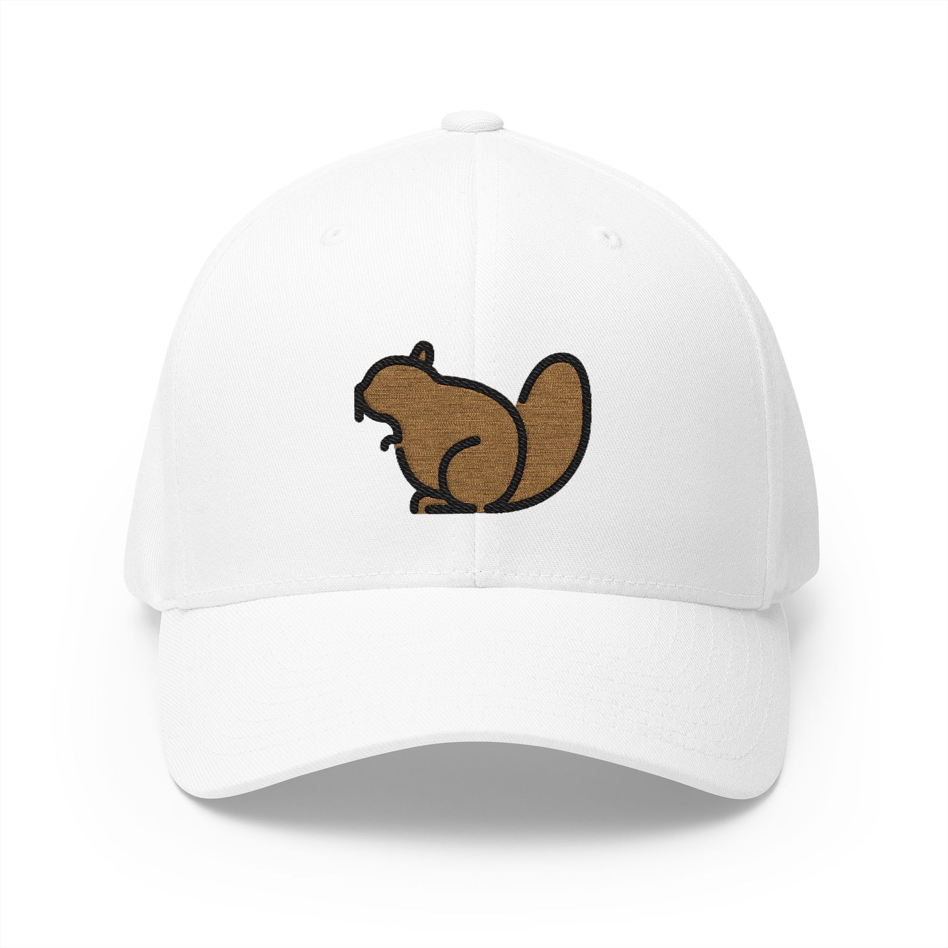 Beaver Emoji White Cap – Premium by Capmoji