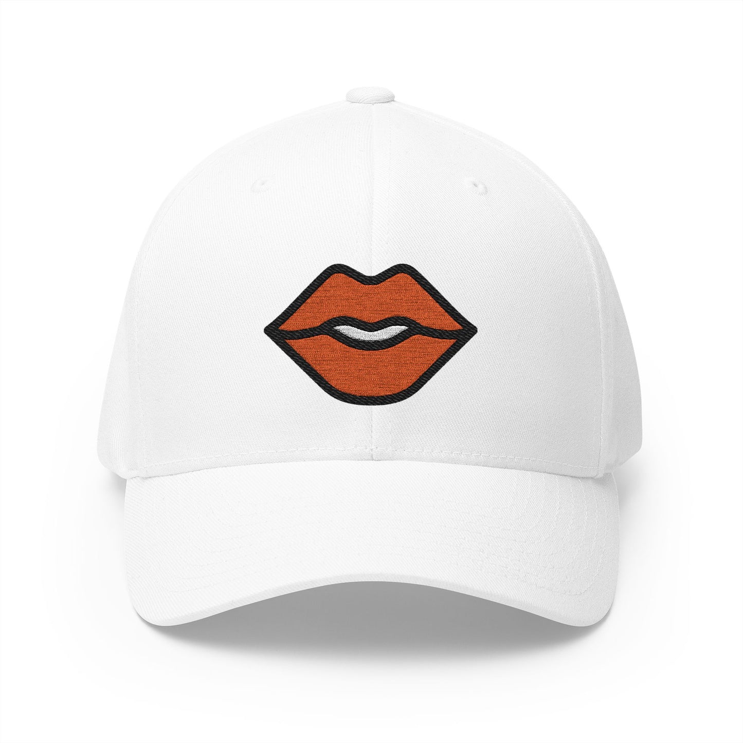 Mouth Emoji White Cap – Premium by Capmoji