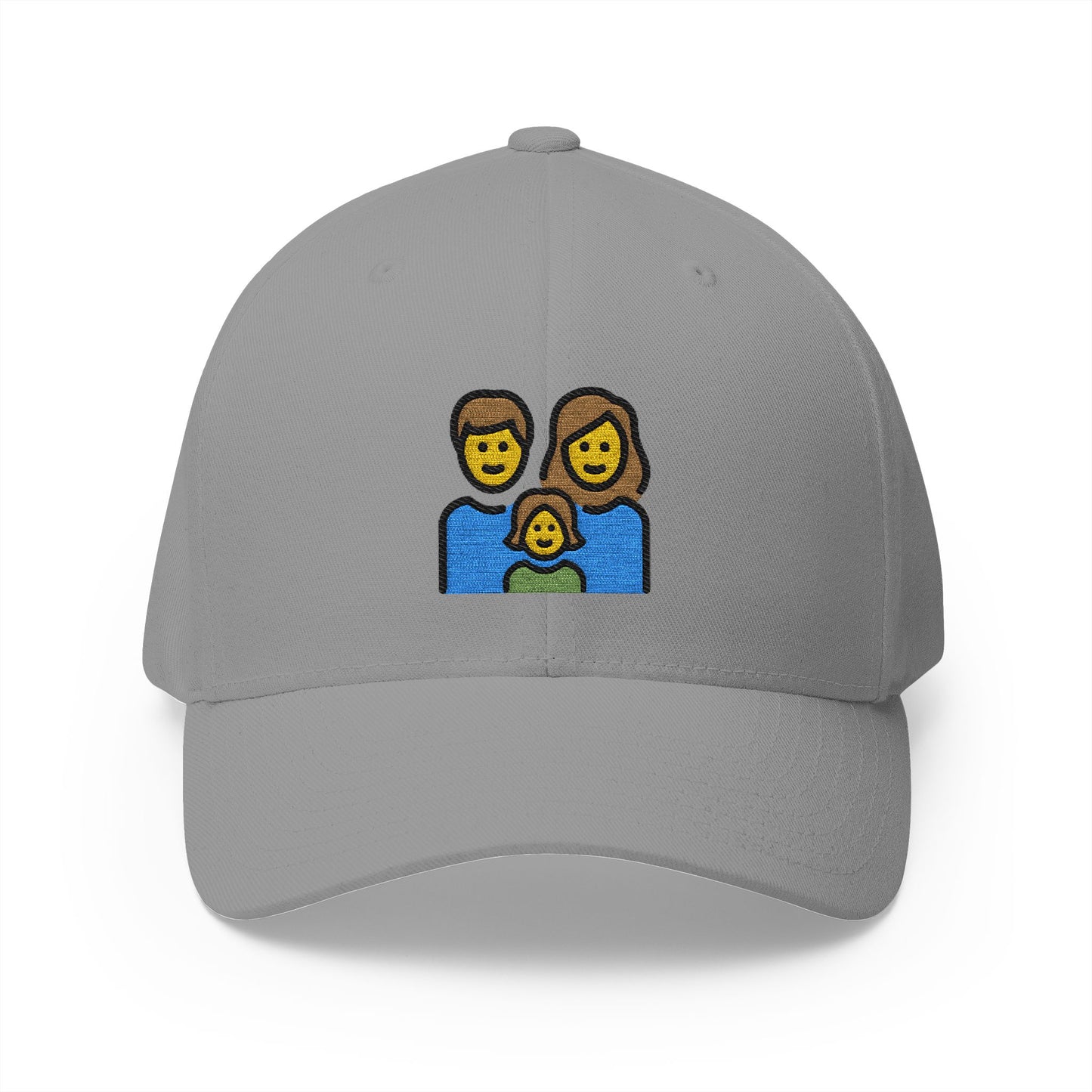 Family: Man, Woman, Girl Emoji Grey Cap – Premium by Capmoji
