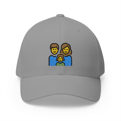 Family: Man, Woman, Girl Emoji Grey Cap – Premium by Capmoji