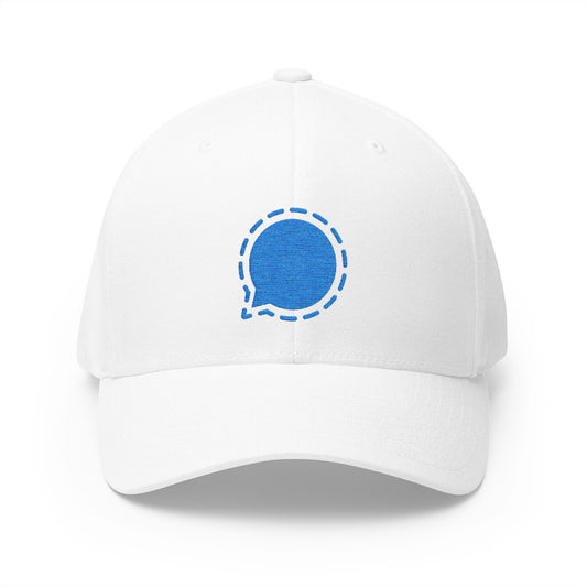 Signal Emoji White Cap – Premium by Capmoji